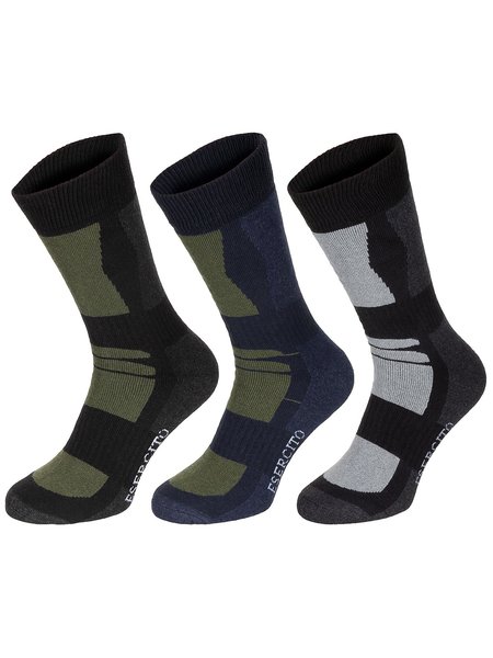 Socken, Esercito, gestreift,halblang, 3er Pack 43-46