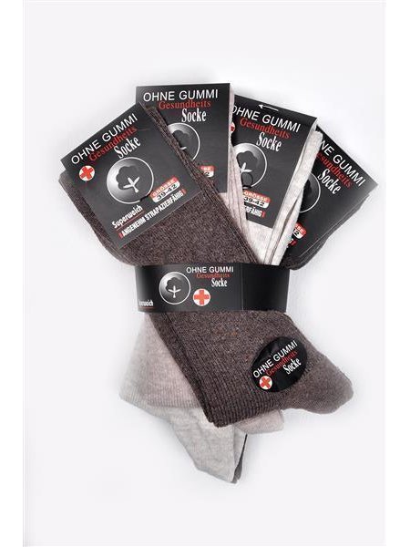 Gesundheitssocken Socken  Baumwolle, Ohne Gummibund und ohne Naht, 12 Paar 39-42