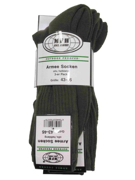 Army Socken 3-er Pack Oliv 39/42