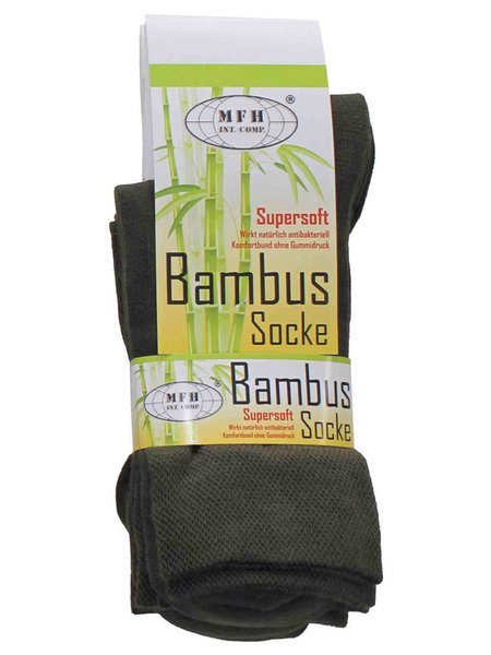 Socken Bambus Oliv 3-er Pack