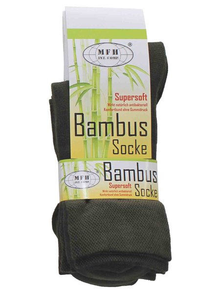 Socken Bambus Oliv 3-er Pack 39/41